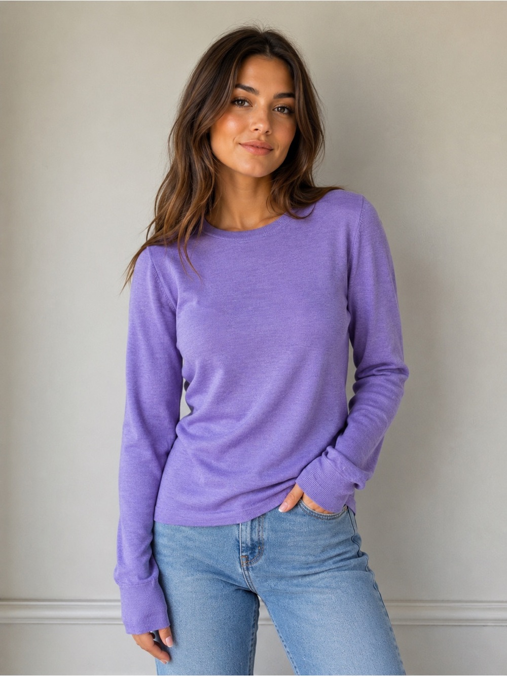 Lord & Taylor extra fine merino wool crewneck sweater NWT Size M